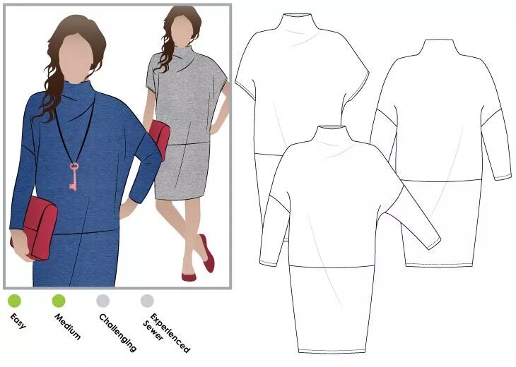 Построение выкройки платья оверсайз на трикотажной ткани Cher Knit Dress Sewing dresses, Dress sewing patterns for women, Dress sewing pa