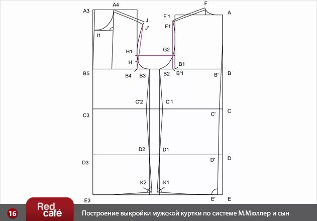 Построение выкройки пуховика мужского Chaquetas - patrones , Hombres.