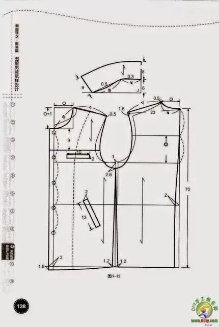 Построение выкройки пуховика мужского modelist kitapları: Patternmaking - mens wear Mens sewing patterns, Jacket patte