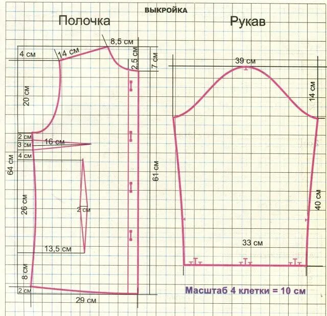 Построение выкройки рубашки женской Простой крой/чертеж рубашек и блуз + детали к ним. Выкройки, Уроки шитья, Платье