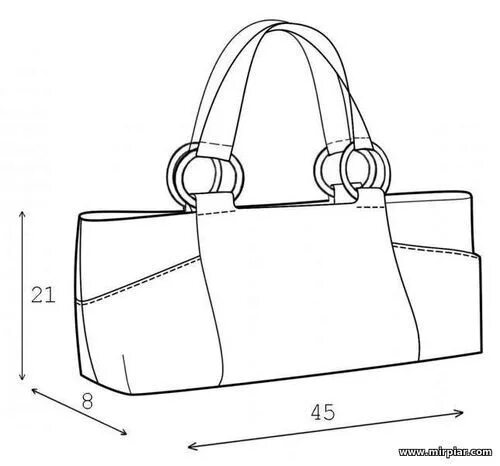 Построение выкройки сумки Сумки своими руками. Готовые выкройки сумок самых разных моделей. в 2022 г Кожан