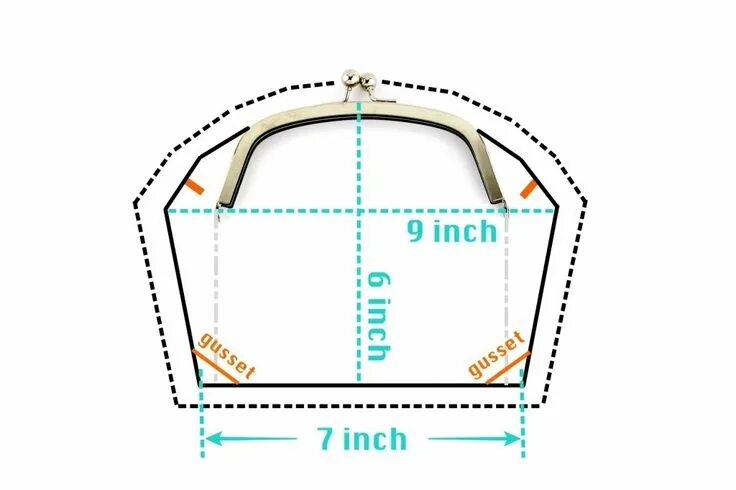 Построение выкройки сумки с фермуаром Pattern Drafting for the Arch Shape Metal Purse Frame Purse patterns, Frame purs