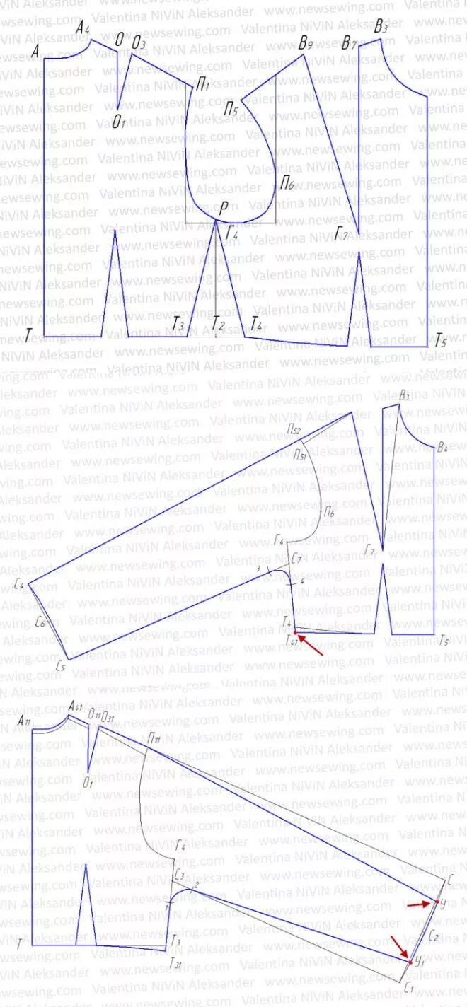 Построение выкройки цельнокроенного рукава Цельнокроеный рукав выкройка