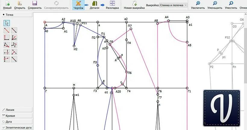 Пример моделирования в программе Валентина Техники шитья, Выкройки и Швейные иде