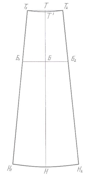 Построение выкройки юбки 4 х клинки Построение клина юбки - Студопедия