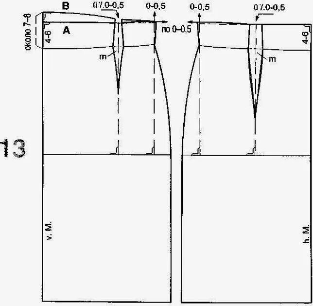 Построение выкройки юбки карандаш Построение выкройки юбки-карандаш