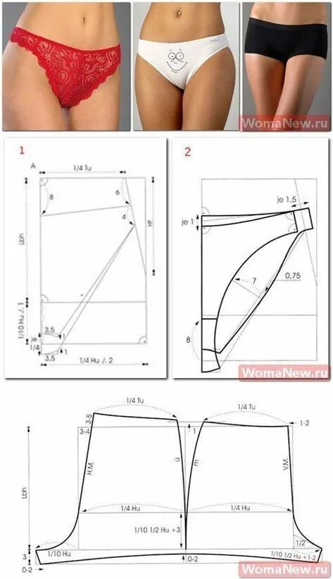 Построение выкройки женских трусиков 16 Sy kläder idéer i 2021 sy kläder, kläder, sömnad
