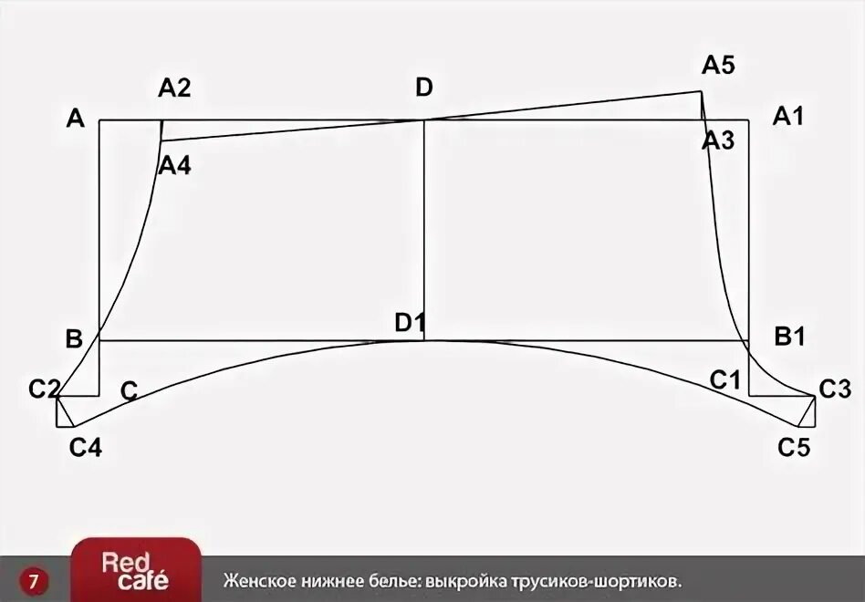 Построение выкройки женских трусов Идеи на тему "Шитье" (84) шитье, выкройки, нижнее белье выкройка