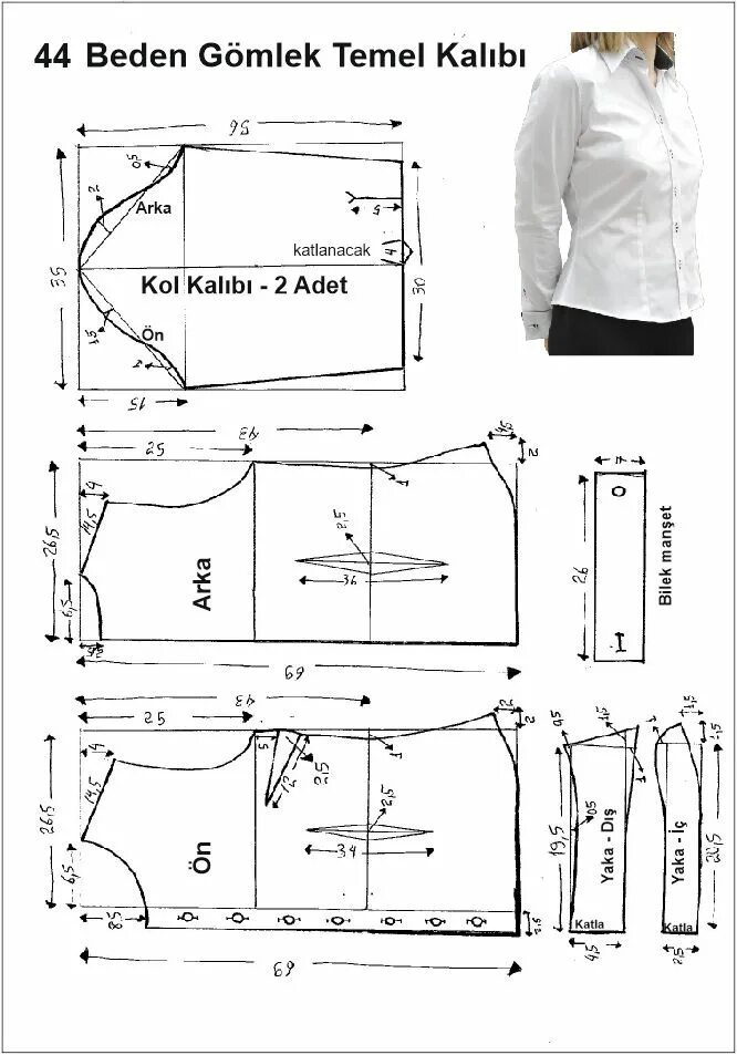 Построение выкройки женской рубашки с рукавом Выкройки, Модели рубашки, Модели