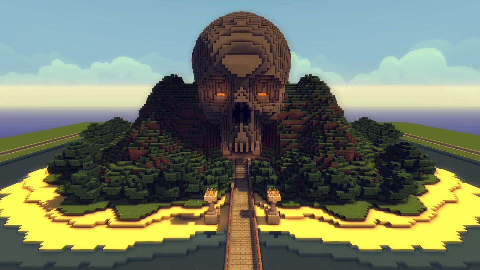 Построить арт в майнкрафт по фото Skull Mountain I'm building on our server : Minecraft Minecraft architecture, Am