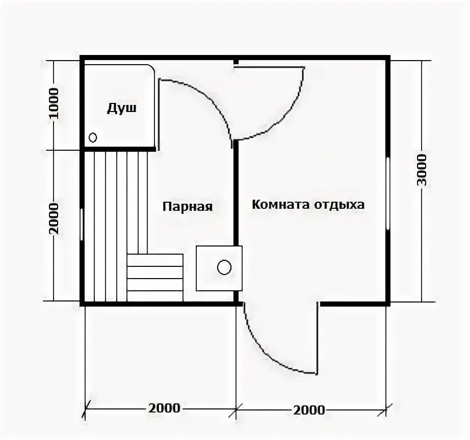 Построить баню чертеж Проект А-1 сруб 3х4 - Срубы из Смоленска - продаем готовые срубы бань, домов из 