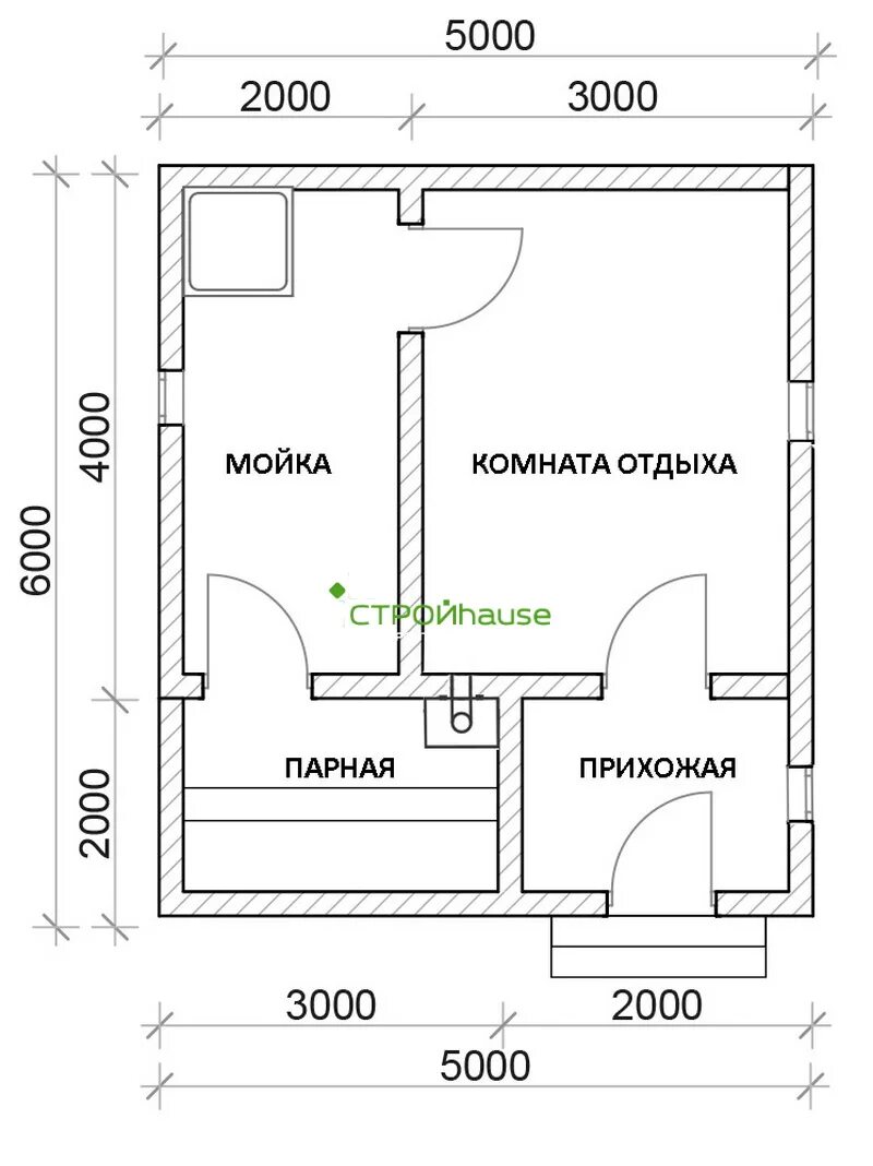 Построить баню своими руками из пеноблоков планировки Проект бани из пеноблоков 6х4 фото - DelaDom.ru