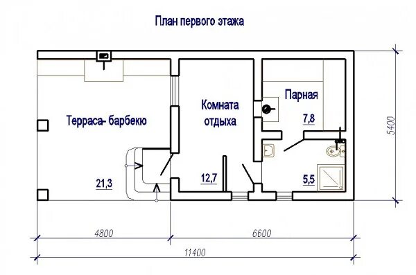 Построить баню своими руками из пеноблоков планировки Проекты бань из газобетона