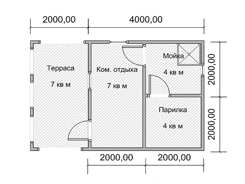 Построить баню своими руками из пеноблоков планировки Баня из бруса 4х6. Проект Бани из бруса