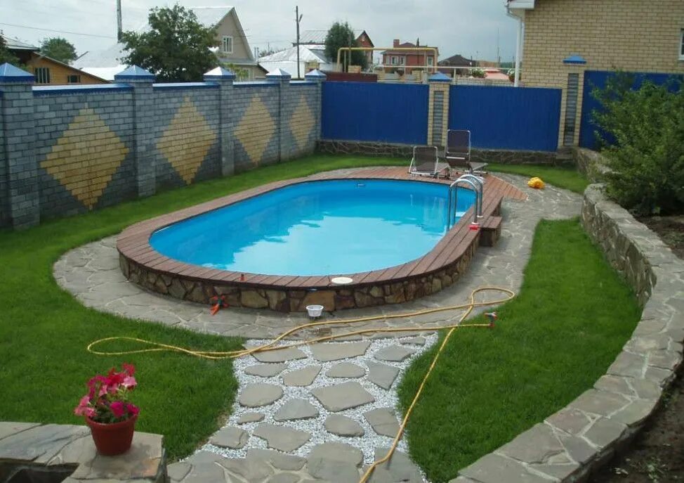 Построить бассейн на даче своими руками Small Backyard Swimming Pool Pictures Pool Design Ideas Swimming pool pictures, 