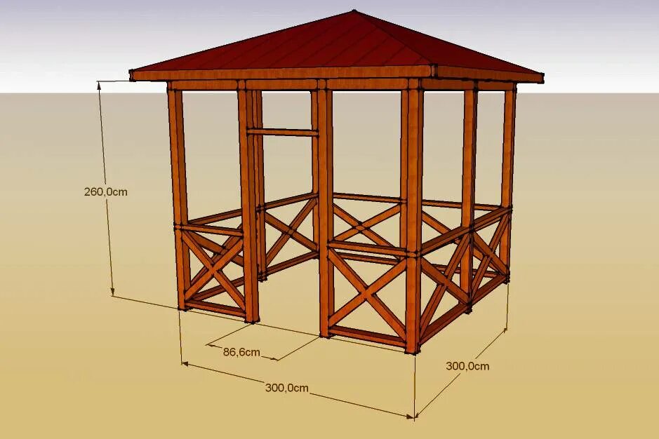 Построить беседку 3х3 своими руками Беседки из дерева своими руками - инструкция по строительству, ТОП-5 основных ти