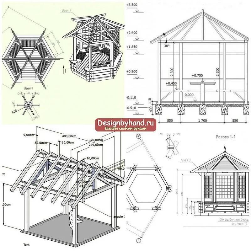 Построить беседку своими руками чертежи Проекты беседок из дерева: размеры, материалы и пошаговый монтаж