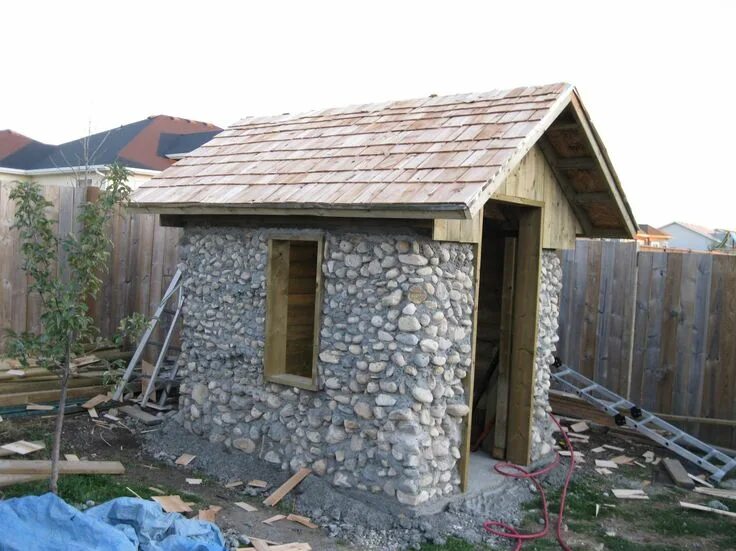 Построить дачу из блока своими руками Building A Stone Shed - Page 2 Page 2 - TractorByNet Building stone, Stone cotta