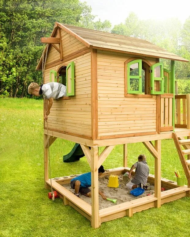 Построить детский домик на даче своими руками Genügend Platz - auch für mehr als 1 Kind Kinder spielhaus garten, Sandkasten ga