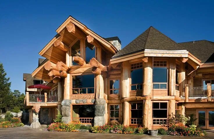 Построить дом из дерева фото As seen on Timber Kings Log homes, Log cabin homes, Log home designs