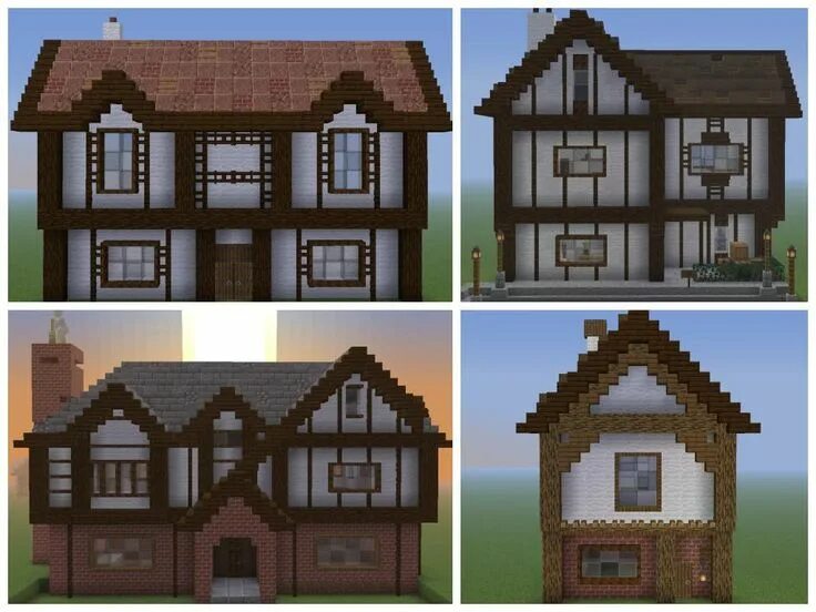 Построить дом в майнкрафте по схеме красивый Cool Minecraft Village Houses(2024) マ イ ン ク ラ フ ト の 建 物, ミ ニ チ ュ ア ド-ル ハ ウ ス, 建 