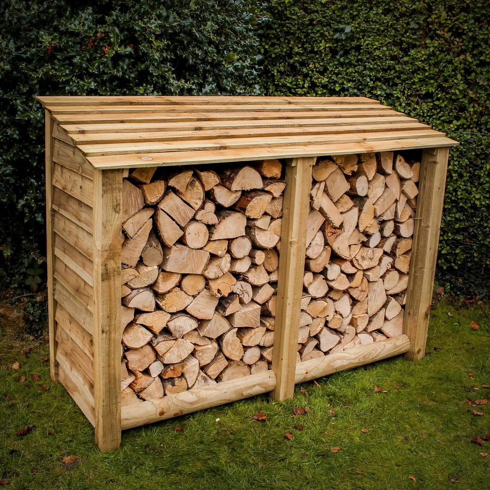 Построить дровник своими руками на даче 5ft Log Store - Log Stores Online Log store, House fence design, Outdoor firewoo