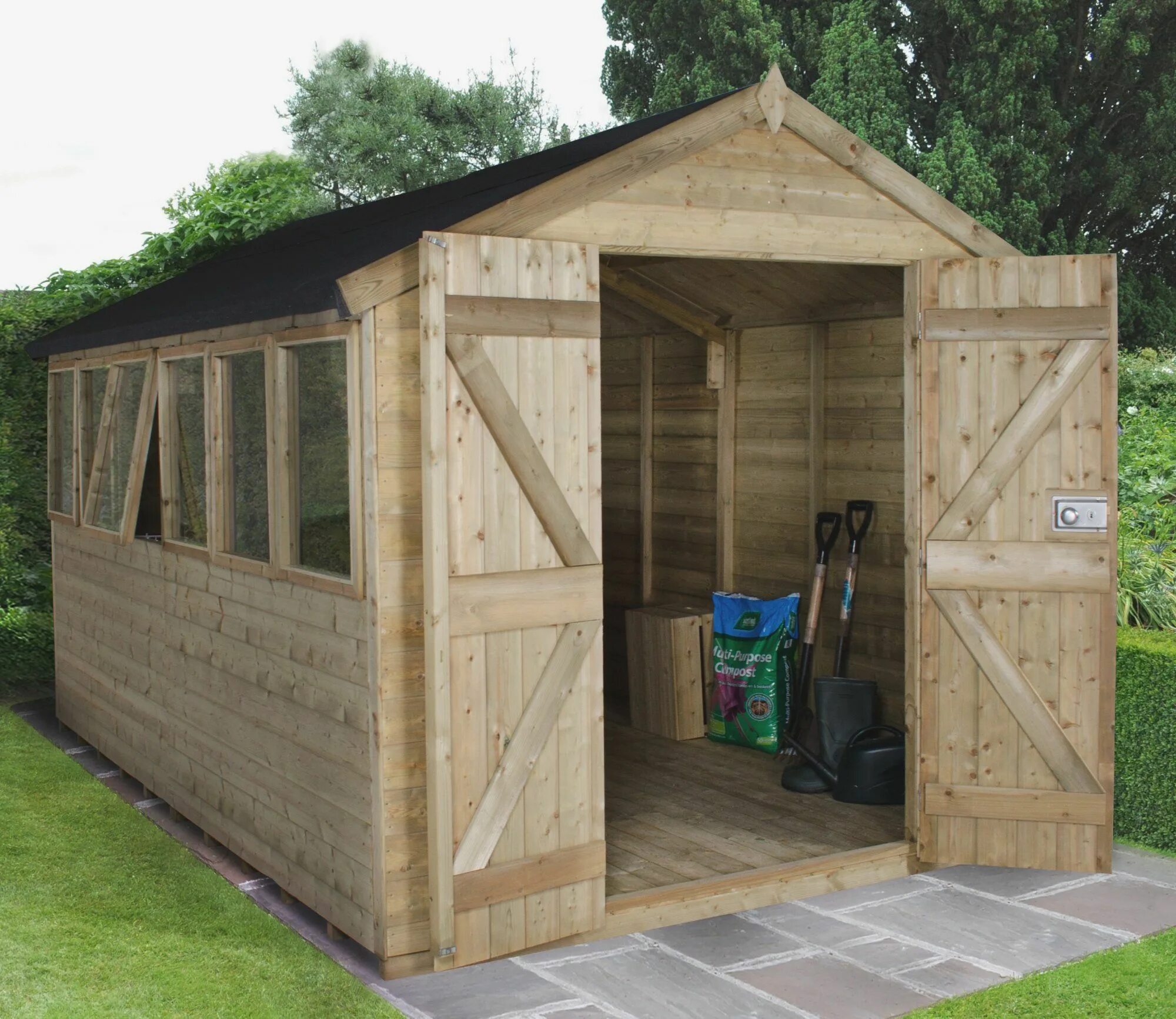 Построить хозблок на даче своими руками Forest Timberdale 8 x 12 ft Tongue & Groove Double Door Shed Building a shed, Ap