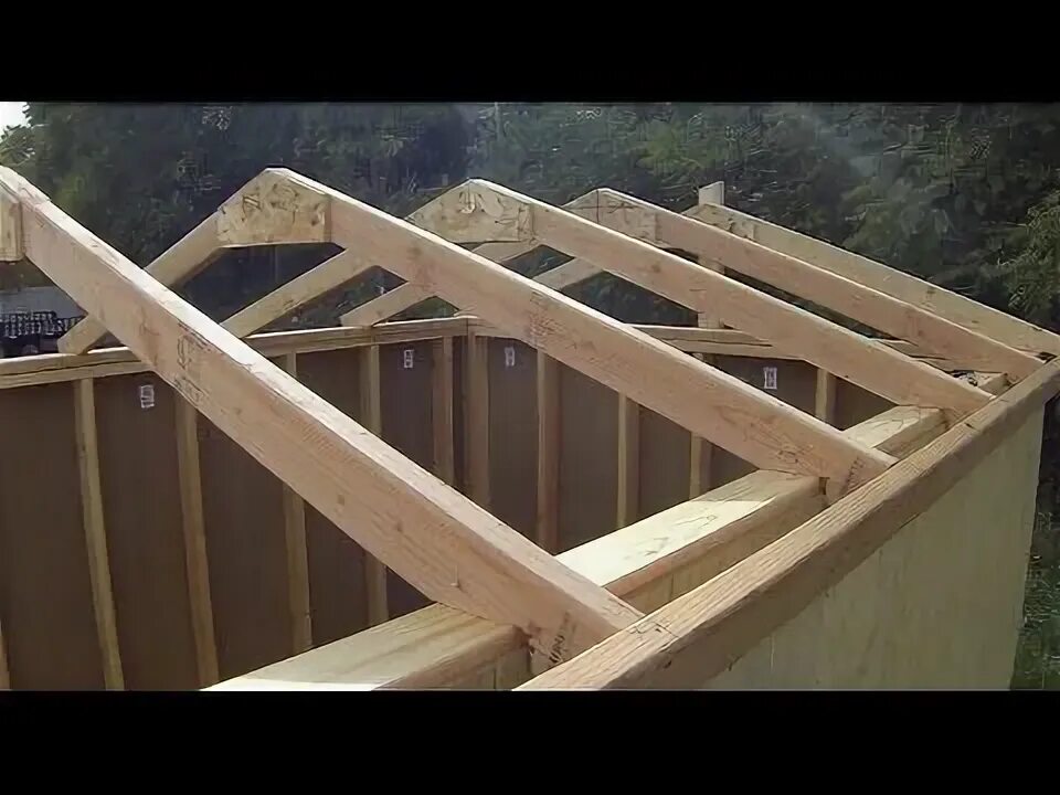 Построить крышу фото This video will show you how to figure length and cut a common rafter for a gabl