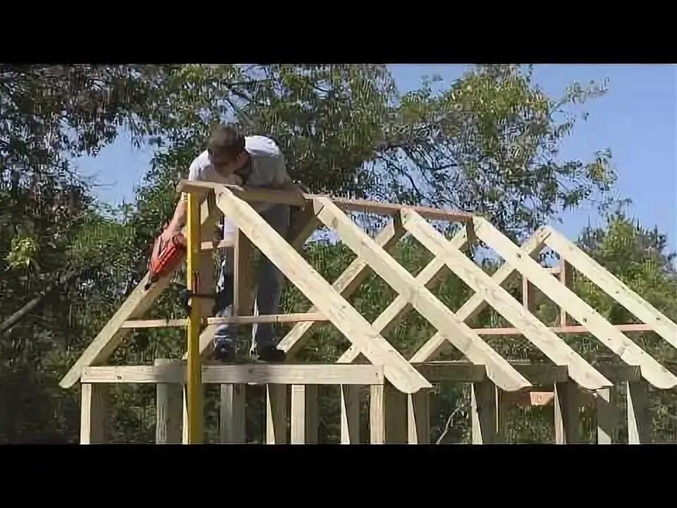 Построить крышу на даче своими руками Build a Garden Shed - Roof Framing Building a shed roof, Shed roof, Shed buildin