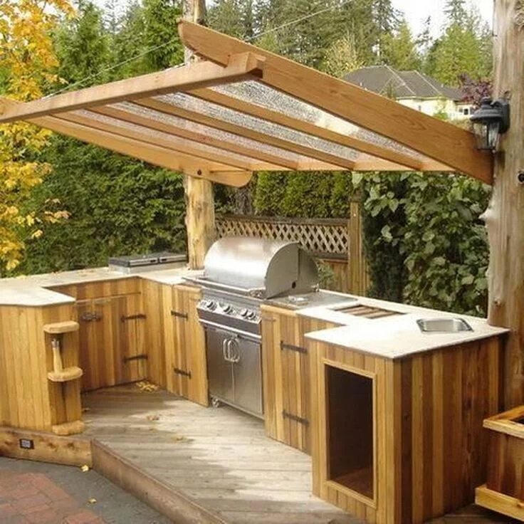 Построить кухню на даче своими руками Homiku.com - Home Decoration Small outdoor kitchens, Simple outdoor kitchen, Out