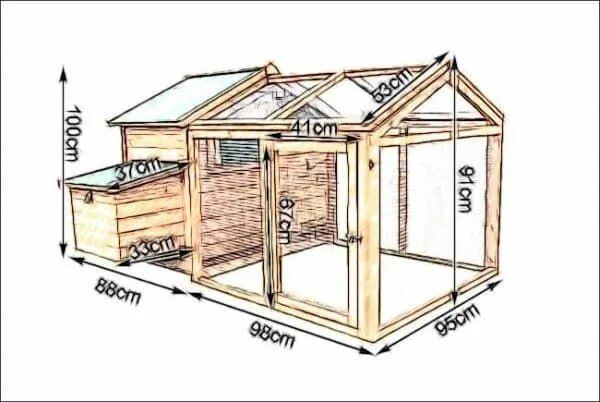 Построить курятник своими руками чертежи Чертеж курятника на 5 кур с размерами: 45 фото, проекты и планировка Курятник, П