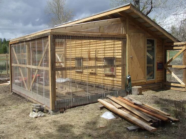 Построить курятник своими руками фото зимний Greenhouse/coop, from SE Diy chicken coop, Chicken coop designs, Chicken coop pl