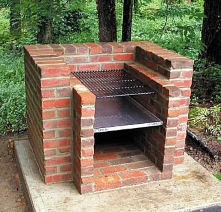 Построить мангал на даче своими руками How to Build an Outdoor Brick BBQ Grill (DIY) Backyard fireplace, Outdoor firepl