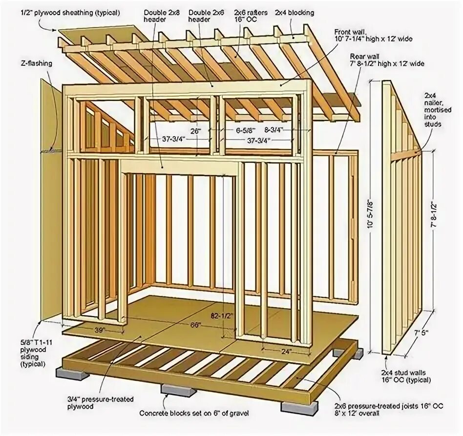 Построить своими руками фото схемы Easy DIY Shed Plans to Build Your Own Outdoor Storage