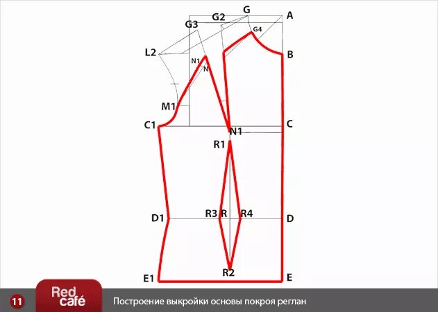 Построить выкройку бесплатно Построение выкройки основы реглан Pattern, Line chart, Chart