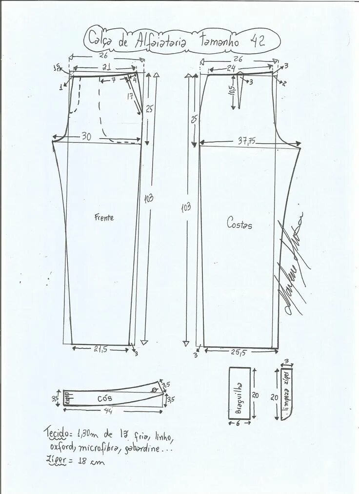 Построить выкройку брюк женских на резинке Calça Social Alfaiataria Costura fashion, Moldes de costura, Padrões de pano