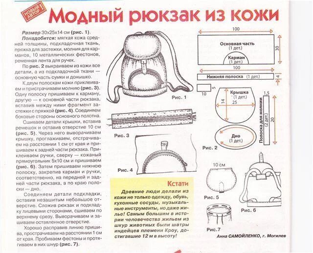 Построить выкройку и сшить сумку рюкзак Как сшить рюкзак из старых джинсов своими руками выкройки // Марина Реутская Вык