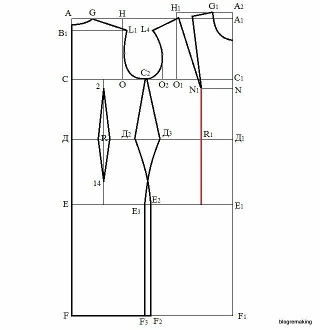 Построить выкройку платья по собственным Самая лучшая методика конструирования. Построение выкройки основы платья: италья