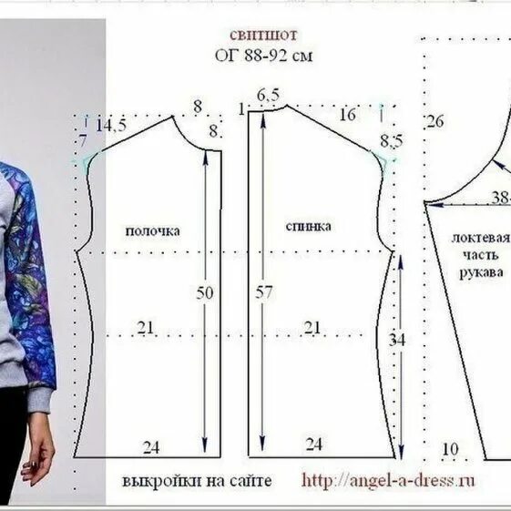 Построить выкройку свитшота женского Выкройка женской толстовки - Выкройки детских свитшотов: построение, готовые вар