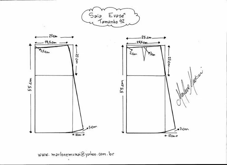 Построить выкройку юбки а силуэта Desarrollo de figurín e interpretación... - EL ATELIER DE LA MODA Moldes de saia