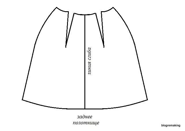 Построить выкройку юбки а силуэта целая задняя деталь юбки Юбка, Выкройки, Пошив модной одежды