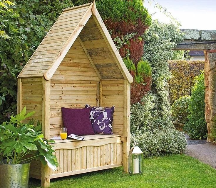 Постройки на участке своими руками фото Grange Livorno Arbour Garden storage seating, Garden arbor, Wooden garden