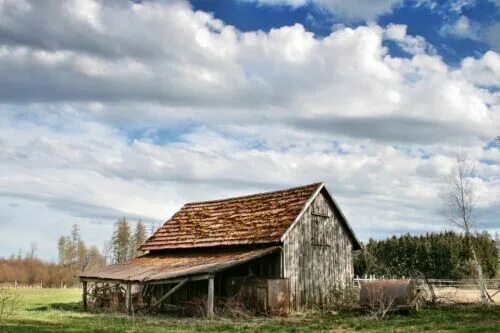 Постройки в деревне фото OLD BARN LANDSCAPE POSTER PRINT STYLE C 24x36 HI RES 9MIL PAPER eBay
