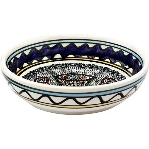 Посуда армении национальная фото Armenian Ceramic Fish and Loaves Bowl - Judaica Mall