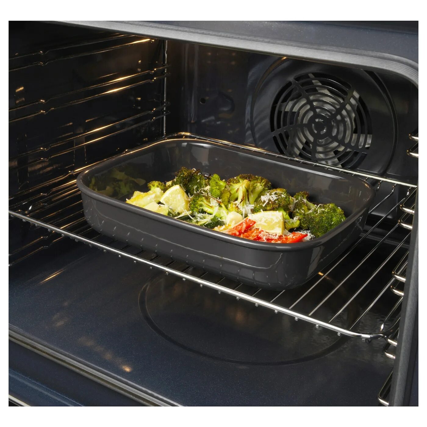 Посуда в духовке фото VARDAGEN rectangular, dark grey, Oven dish, Length: 29 cm - IKEA