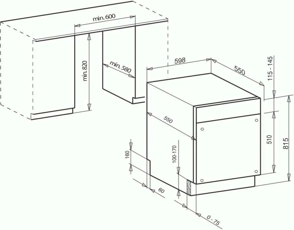 Посудомоечная машина 45 подключение Цена на Kaiser S60I69XL - 97799 руб в Москве, купить с бесплатной доставкой посу