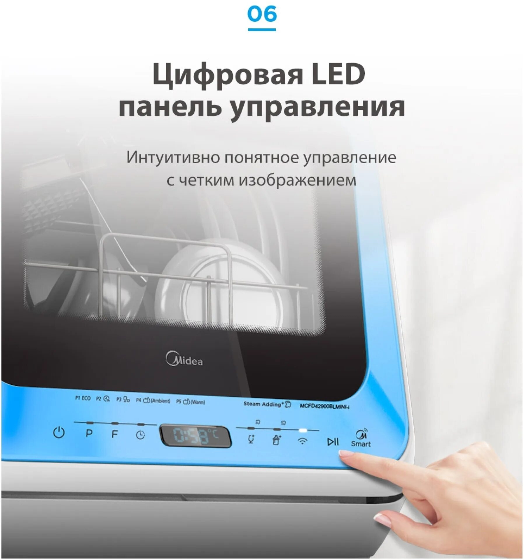 Посудомоечная машина компактная midea mcfd55s460wi как подключить Посудомоечная машина Midea MCFD42900BLMINI i купить в Москве по низкой цене в ин