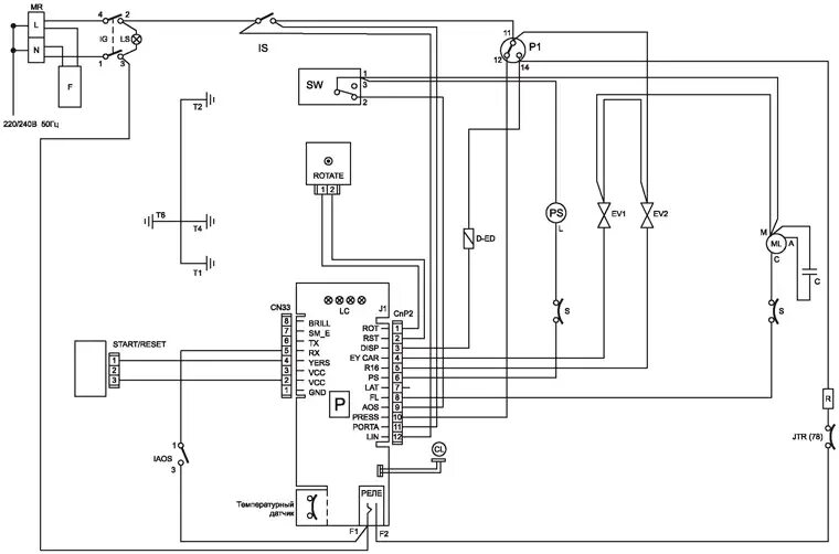 Посудомоечная машина схема электрическая принципиальная Посудомойки производства INDESIT COMPANY часть 1 - RadioRadar