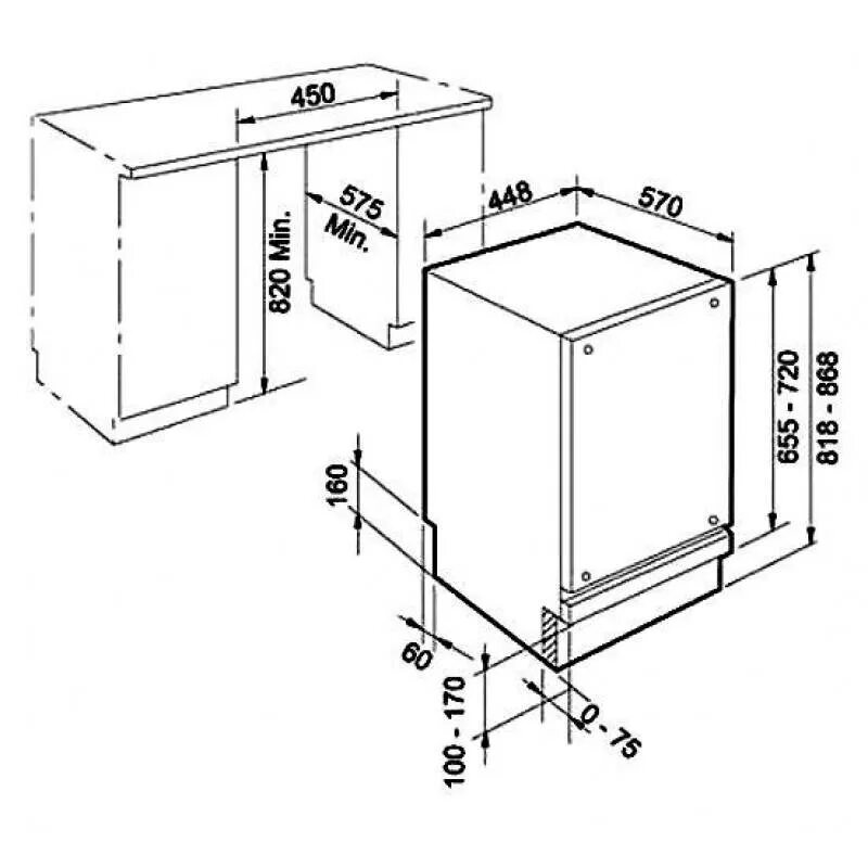 Посудомоечная машина встраиваемая схема установки Модуль под посудомоечную машину фото - DelaDom.ru