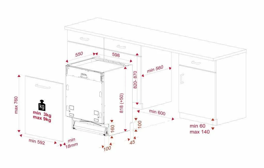 Посудомойка установка схема Встраиваемая посудомоечная машина TEKA DFI 46950 - купить в Москве, цены в интер